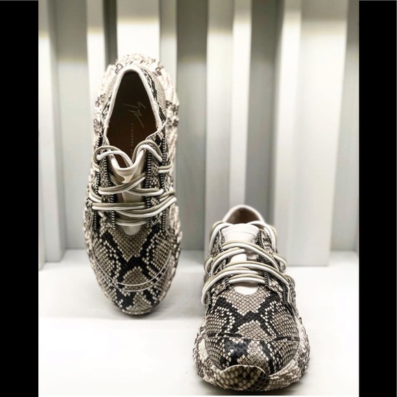 giuseppe zanotti BNIB python textured lowtops - Picture 12 of 14